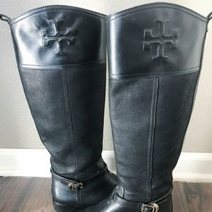 Tory Burch black riding boots
